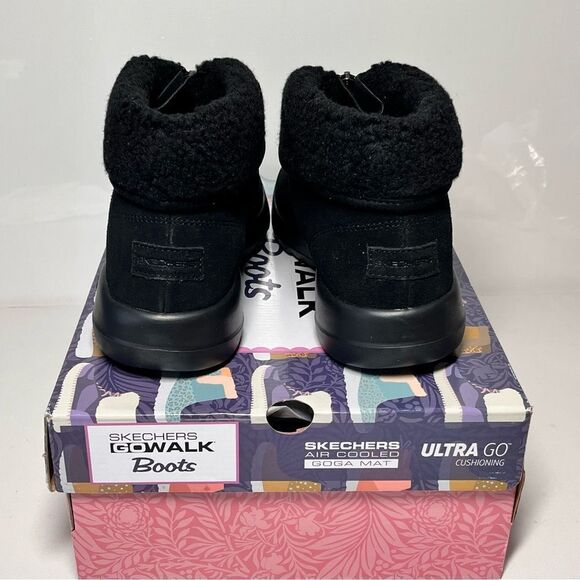 Skechers On-the-GO Joy NuzzleUp Water Repellent Suede Front-Zip Ankle Boots - Picture 5 of 6